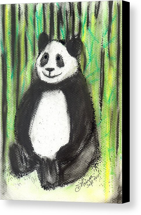486x740 Sitting Panda Canvas Print Canvas Art By Mruna Mistry - Panda Canvas Painting