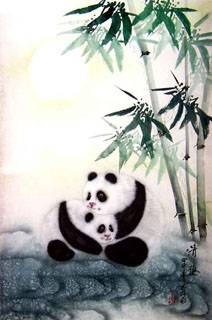 212x320 Chinese Panda Paintings, China Panda Art Scrolls, Pictures, Images - Panda Chinese Painting