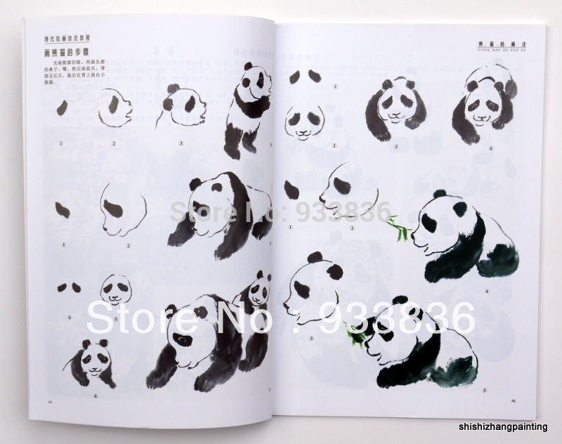 800x632 Chinese Painting Book How To Paint Panda Oriental Asian Brush - Panda Chinese Painting