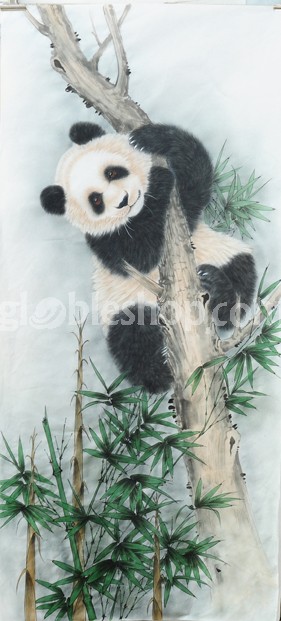 281x621 Chinese Painting Panda,playing In The Tree,chinese Paintings 6pcsset - Panda Chinese Painting