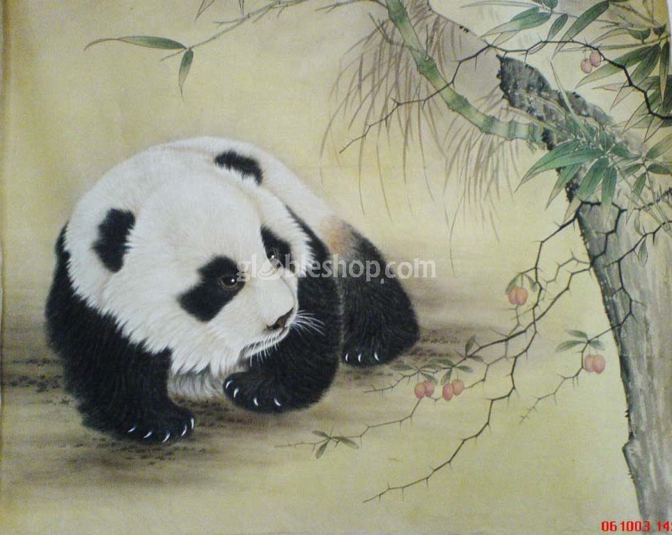 965x768 Chinese Painting Panda,rest Under The Bamboo,chinese Brush Paintings - Panda Chinese Painting