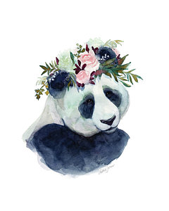 240x300 Panda Paintings Fine Art America - Panda Watercolor Painting