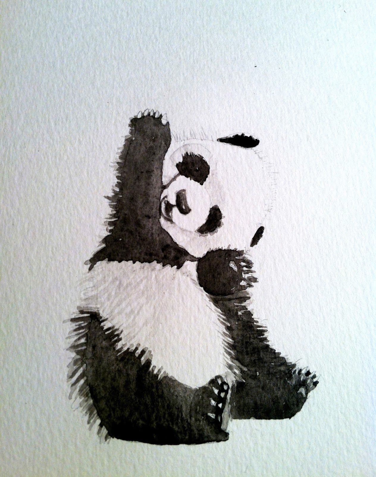 1264x1600 Photo.jpg Etc. Watercolor, Panda - Panda Watercolor Painting