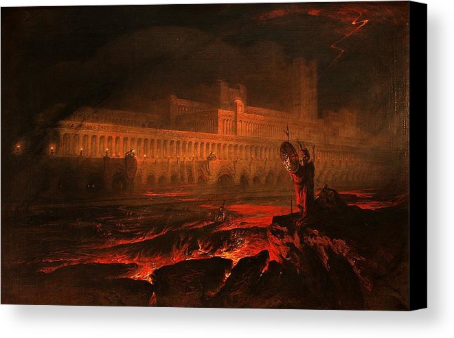 661x493 Pandemonium Canvas Print Canvas Art By John Martin - Pandemonium Painting