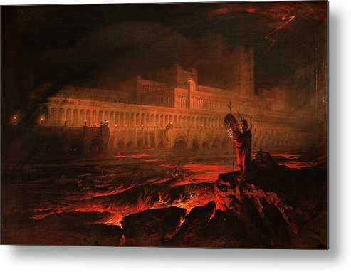 493x382 Pandemonium Metal Print By John Martin - Pandemonium Painting