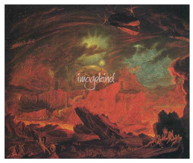 650x547 The Fallen Angels Entering Pandemonium By Martin By Artloversonline - Pandemonium Painting