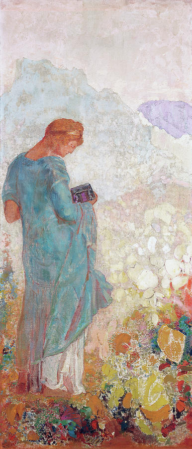 386x900 Pandora Painting By Odilon Redon - Pandora Painting