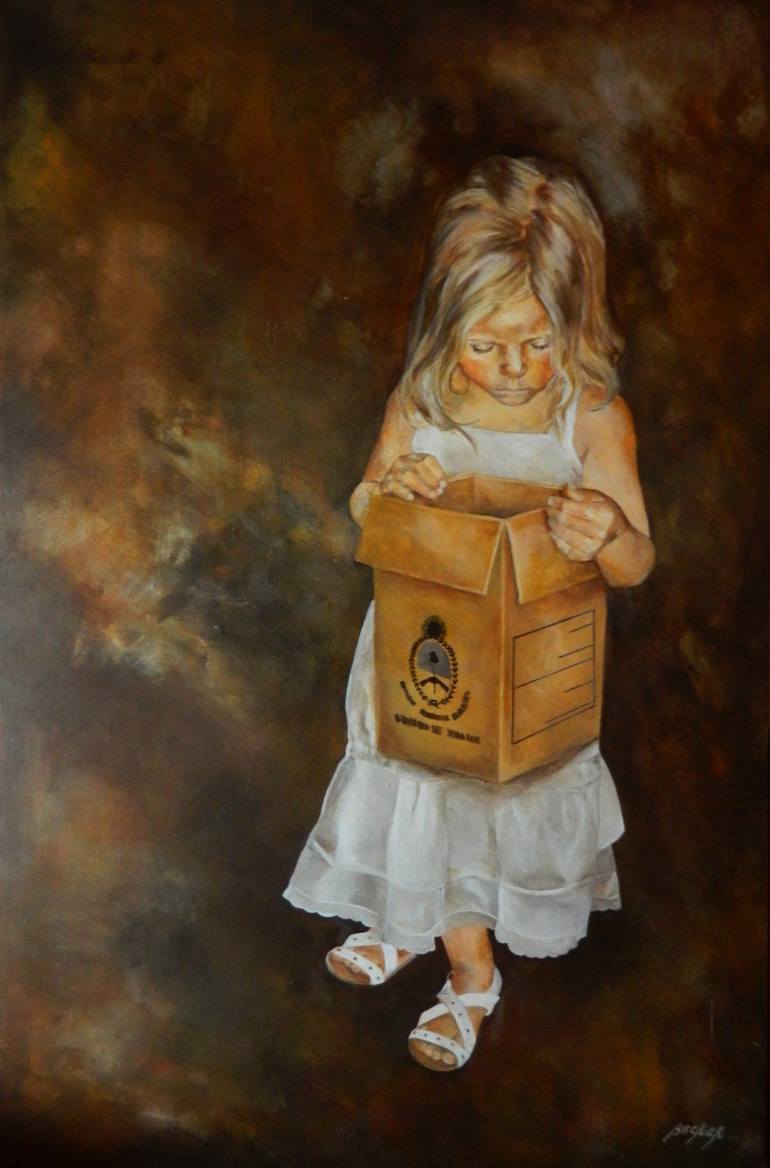 770x1168 Saatchi Art La Caja De Pandora Painting By Carolina Becker - Pandora Painting