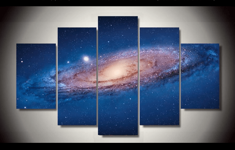 787x503 5 Panel The Universe Space Canvas Painting Octotreasure - Panel Painting