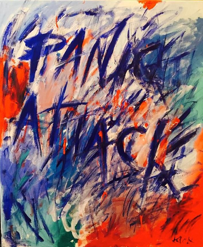706x859 Panic Attack (Kaola Oty) - Panic Painting