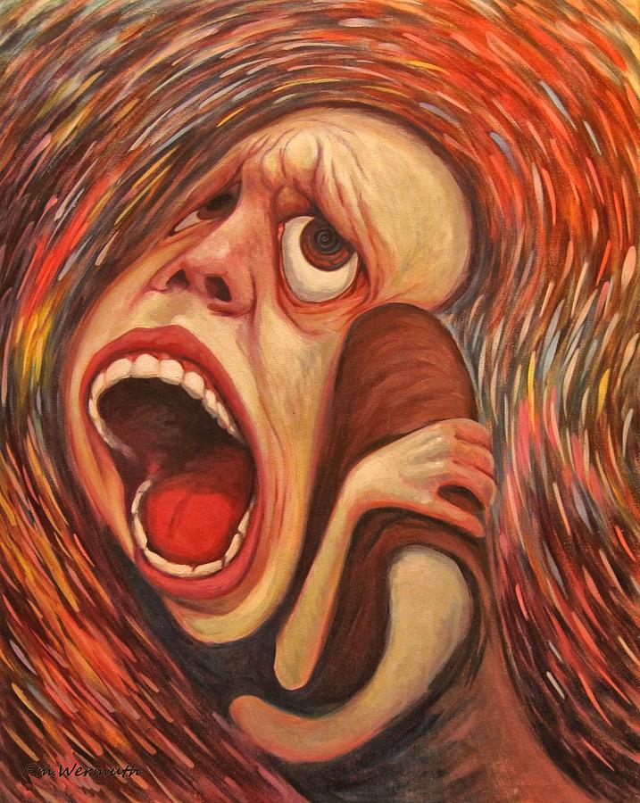 717x900 Panic Painting By Frank Wermuth - Panic Painting