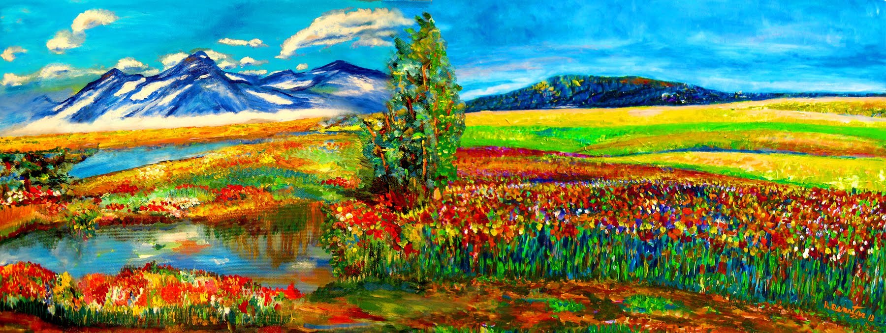 1800x678 New Modern Impressionist Masterpieces Panoramic Paintings Murals - Panoramic Painting