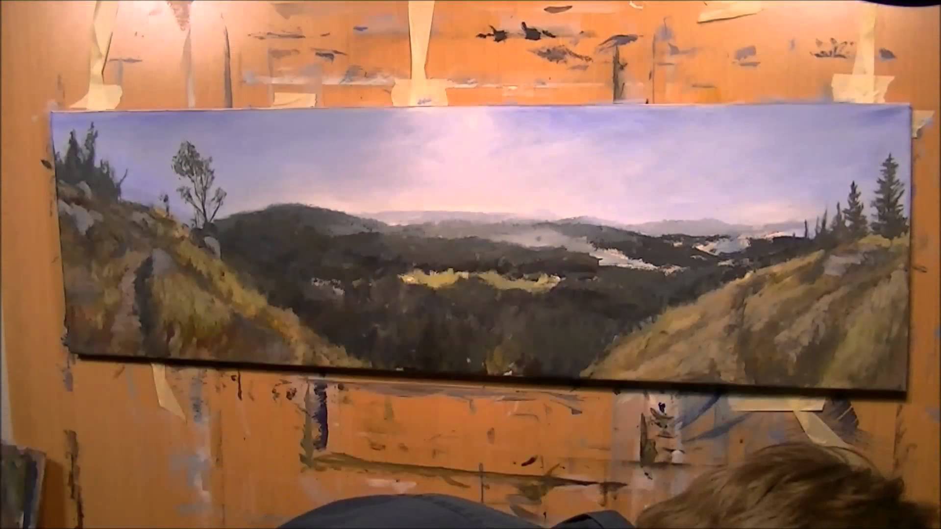 1920x1080 Panorama Landscape Painting By Ms Art Studio - Panoramic Painting