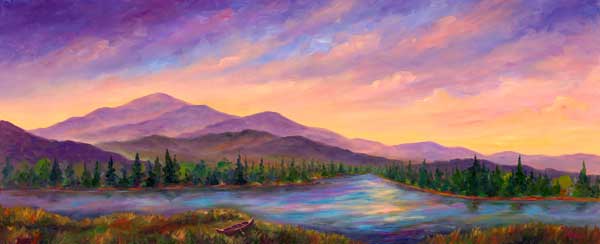 600x244 Panoramic Mountain Oil Paintings And Prints Of Western North Carolina - Panoramic Painting