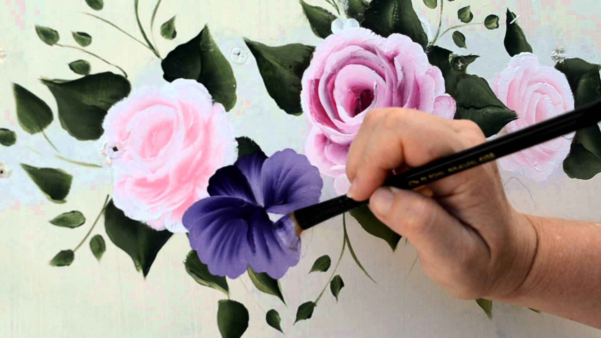 1920x1080 Paint A Purple Pansy - Pansy Flower Painting