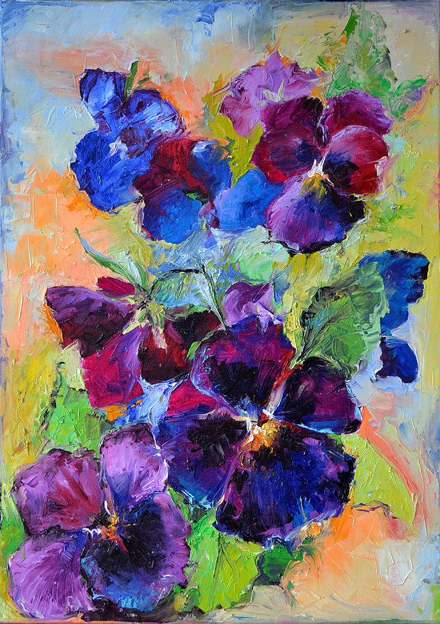 635x900 Pansy Flowers - Pansy Flower Painting