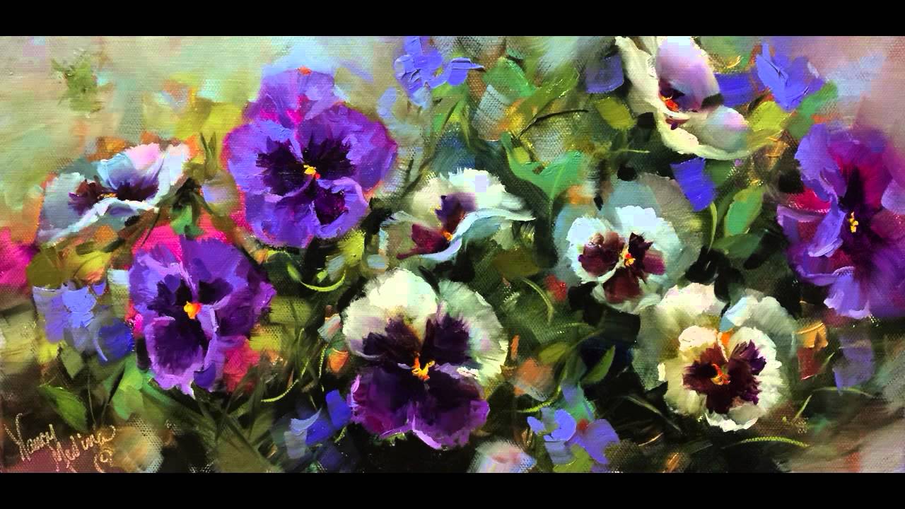 1280x720 How To Paint Pansies Step By Step - Pansy Flower Painting