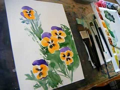 480x360 Painting Pansies - Pansy Painting