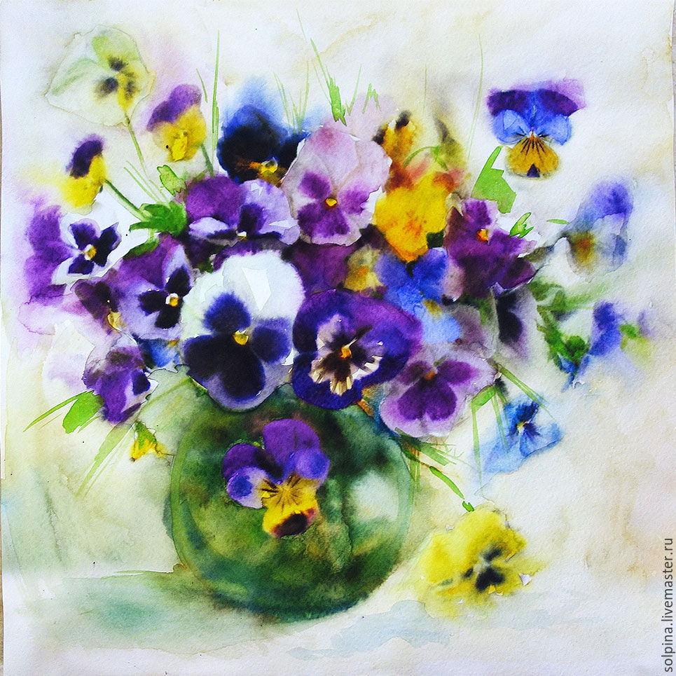 965x965 Pansy. Watercolor Shop Online On Livemaster With Shipping - Pansy Painting