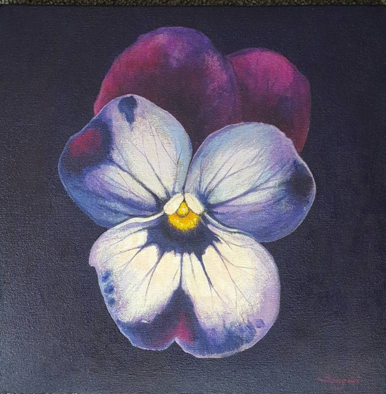 770x786 Saatchi Art Pansy(2) - Pansy Painting