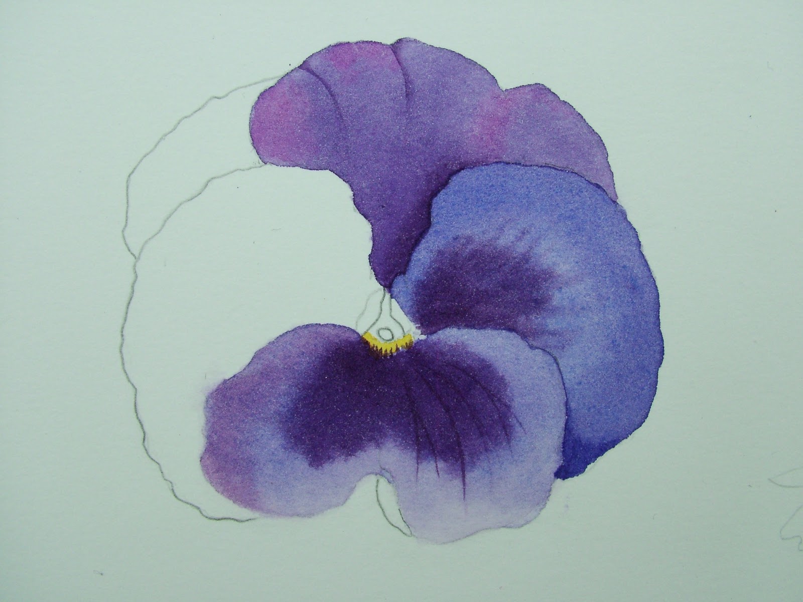1600x1200 Brushes And Bodkins Painting Pansies Continued. - Pansy Painting
