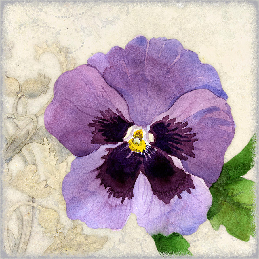 900x900 The Promise Of Spring - Pansy Painting