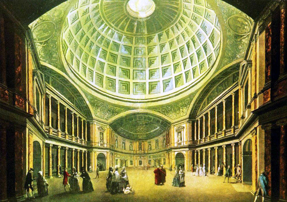 999x703 Filepantheon Painting, Probably By William Hodges With Figures By - Pantheon Painting