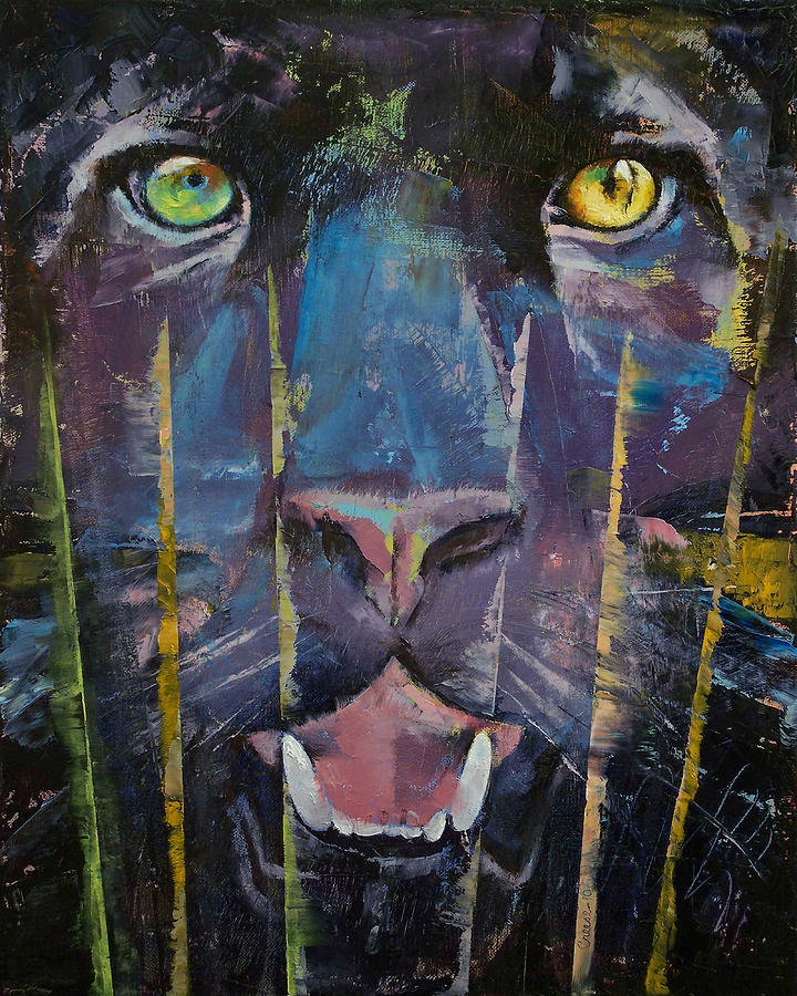 720x900 Panther Painting By Michael Creese - Panther Painting