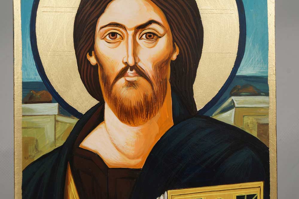 1000x664 Christ Pantocrator Sinai Hand Painted Icon Blessedmart Christ - Pantocrator Painting