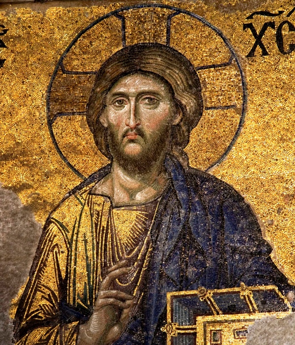 600x702 Christ Pantocrator Painting Christ Pantocrator Sinai Hand Painted - Pantocrator Painting
