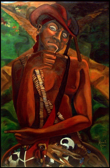 463x708 The 127 Best Lwa And Haitian Art Images On Haitian Art - Papa Legba Painting
