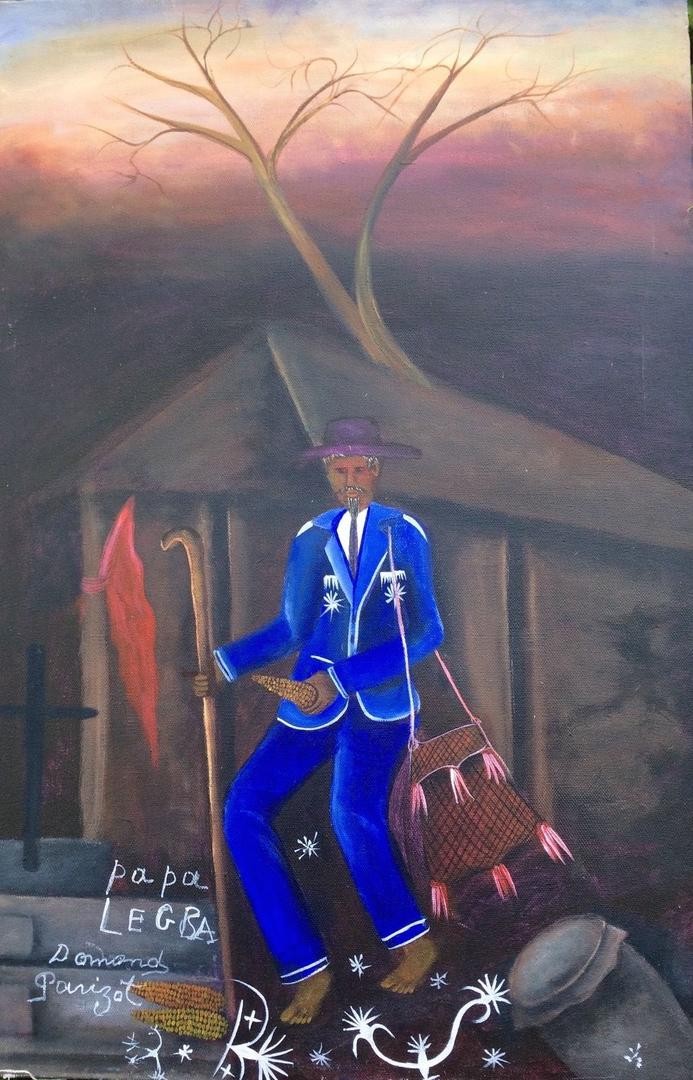 693x1080 Haitian Painting - Papa Legba Painting