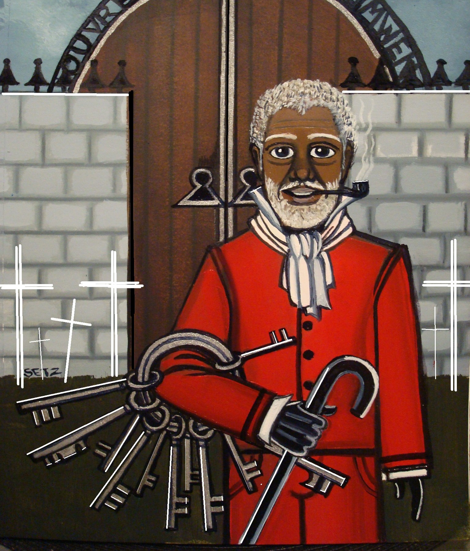 1536x1802 New Orleans Voodoo Voodoo Spirit Alegba - Papa Legba Painting