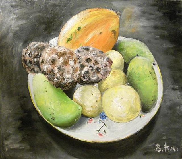 640x559 Vadim Amelichev Artwork Papaya Co Original Painting Oil Still - Papaya Painting