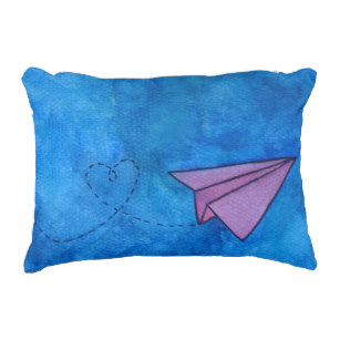 307x307 Paper Airplane Pillows - Paper Airplane Painting