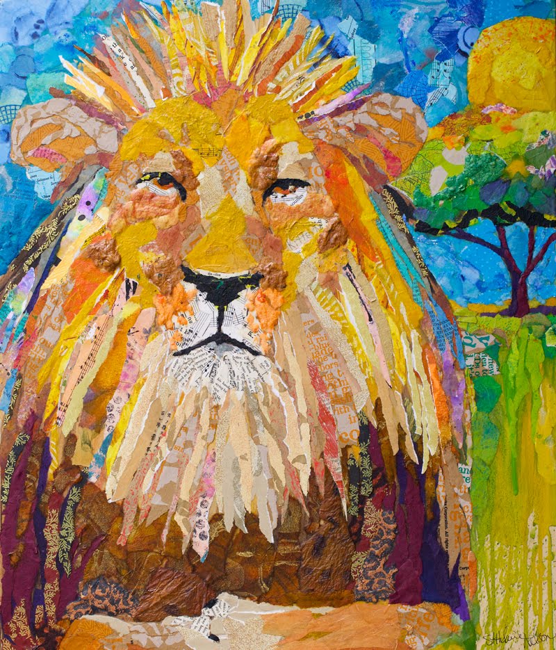 800x935 Music Collages - Paper Collage Painting