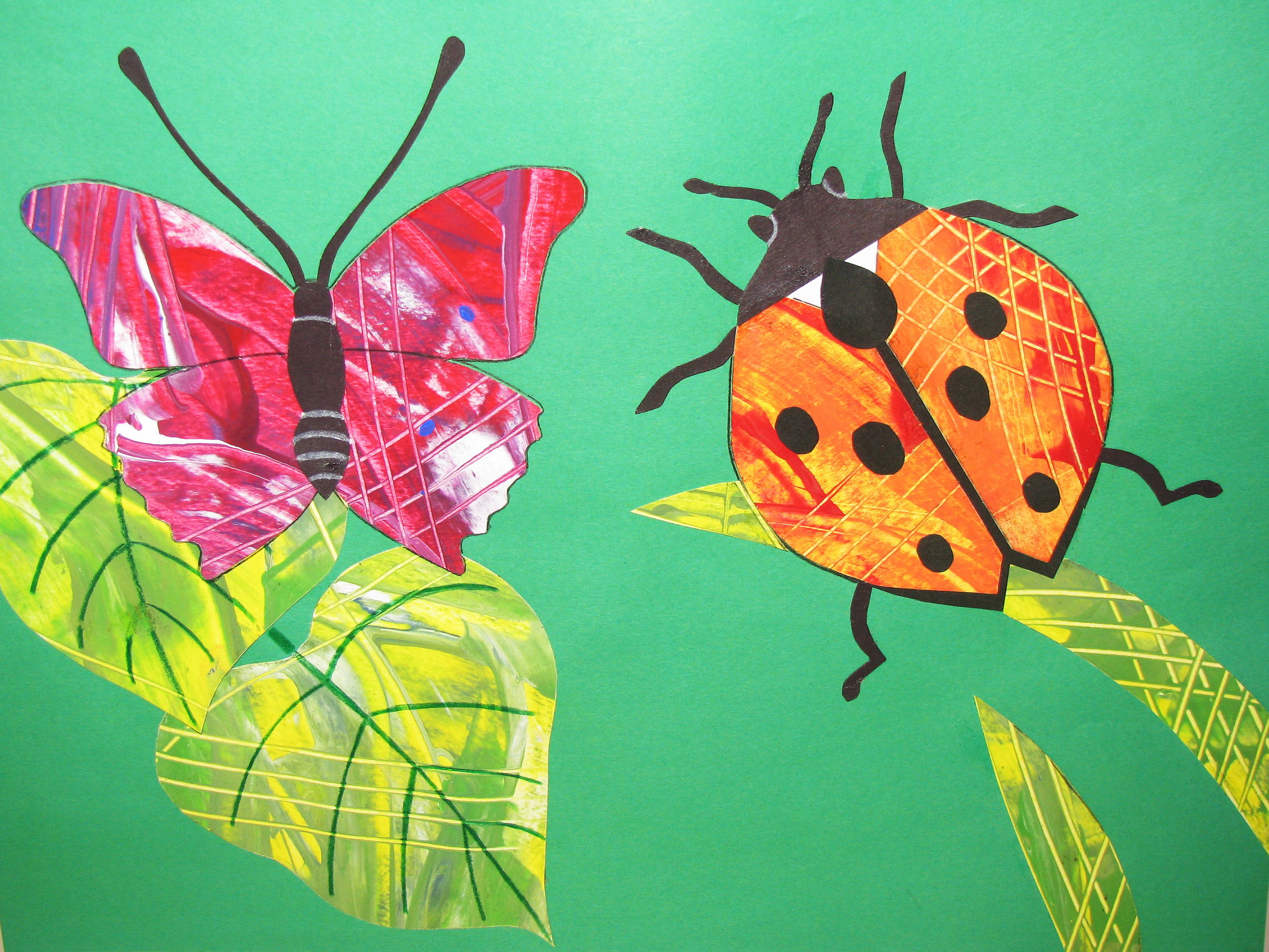 2500x1876 Painted Paper Collage Art Propeller - Paper Collage Painting