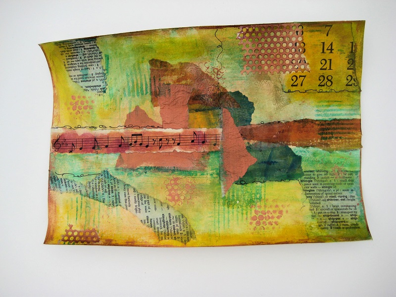 800x600 Painted Paper Collage - Paper Collage Painting