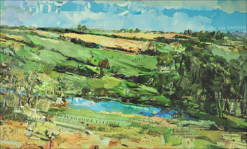 500x303 Sukanta Dasgupta Stunningly Detailed Paper Collage Paintings - Paper Collage Painting