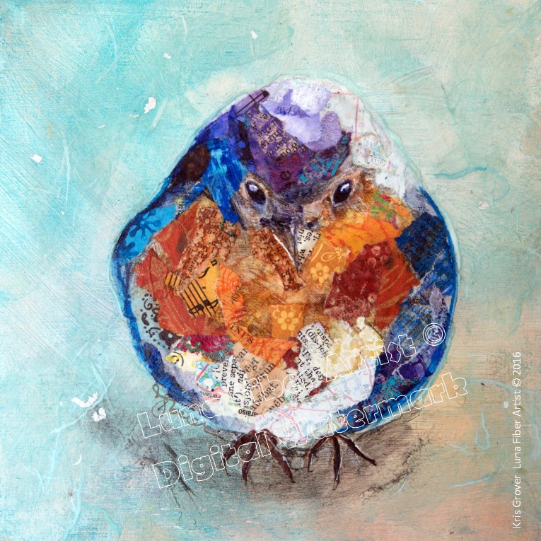 765x765 Torn Paper Collage Art - Paper Collage Painting