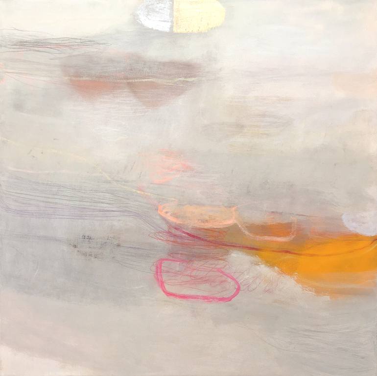 770x769 Saatchi Art Paper Moon Painting By Ele Pack - Paper Moon Painting