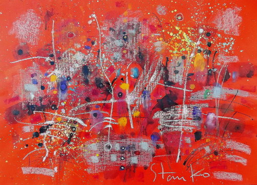 500x360 Landscaping On Jazz(Summertime) Xxx By Stanislav Bojankov (2017 - Paper Painting