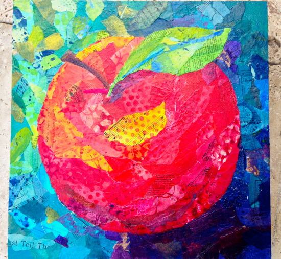 550x507 Lorraine Bell Artist, Wanderer, Dreamer - Paper Painting