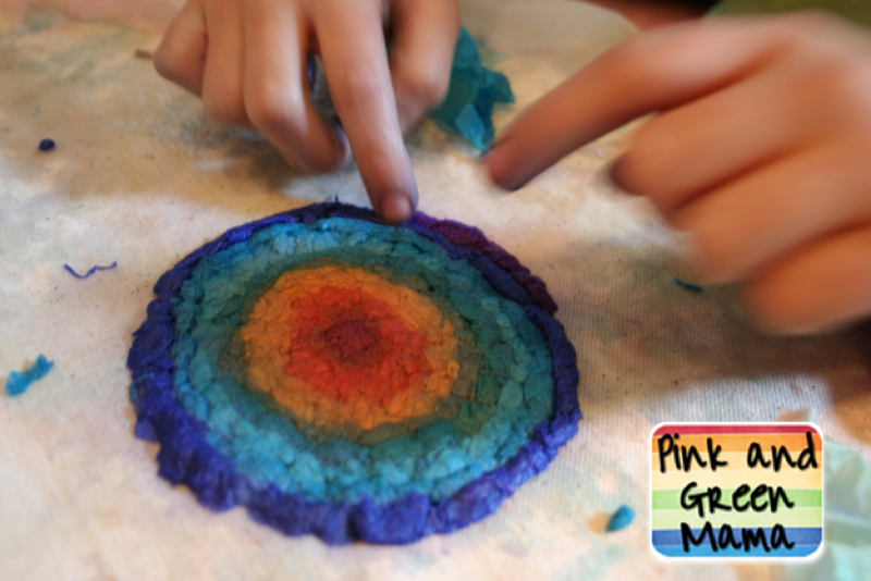 800x534 Pink And Green Mama Tissue Paper Pulp Painting (Or Making - Paper Pulp Painting