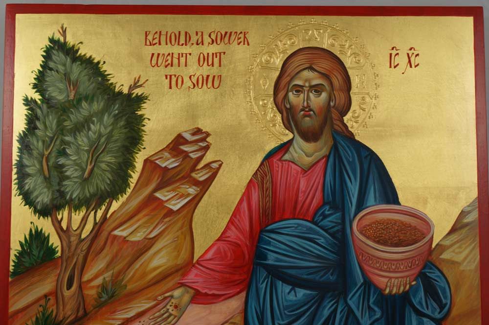 1000x664 Parable Of The Sower Hand Painted Icon Byzantine Icons - Parable Of The Sower Painting