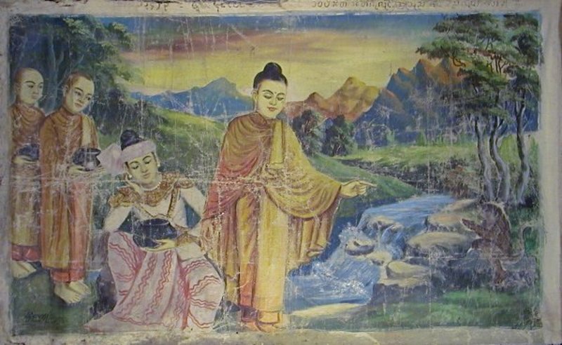 800x492 Parable Painting Buddha And Monkey (Item - Parable Painting