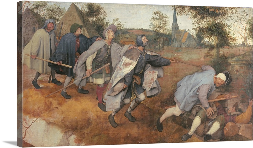 1000x585 Parable Of The Blind, Painting By Pieter The Elder Bruegel, Blind - Parable Painting