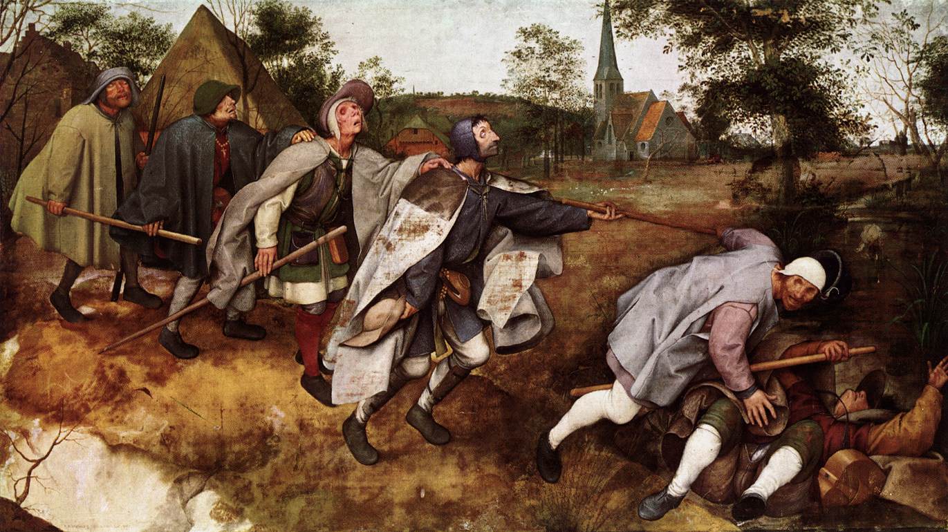 1371x770 The Parable Of The Blind Leading The Blind 1568 Painting Pieter - Parable Painting