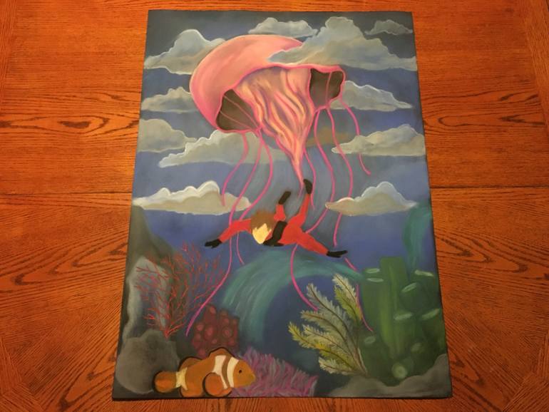 770x578 Saatchi Art Parachutejellyfish Drawing By Era Ca - Parachute Painting