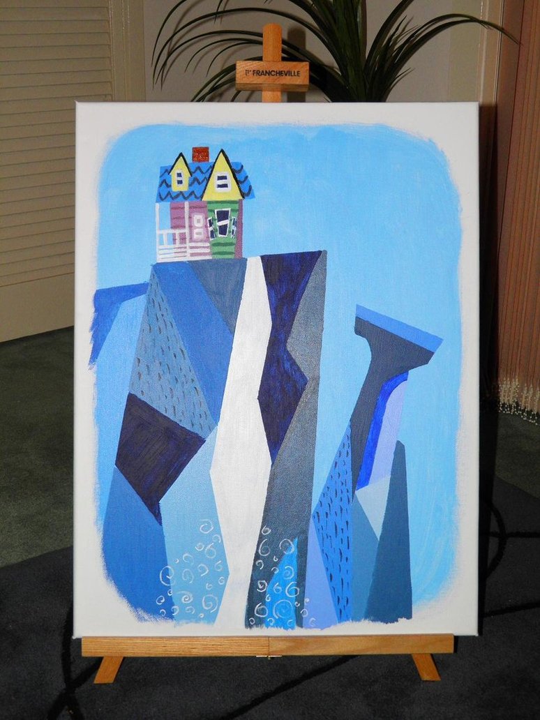 774x1032 Paradise Falls Acrylic By Nutsackcartoons - Paradise Falls Painting